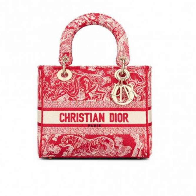 DIOR MEDIUM LADY D-LITE BAG M0565ORGO_M929 (24cm*20cm*11cm)